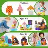Yolla Loos 150-teiliges magnetisches Baustein-Spielzeug - Montessori-Spielzeugset mit magnetischen Bausteinen für Jungen und Mädchen ab 6 Jahren