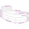 Box Spring Bed with Mattress and Headboard Pink 80 x 200 cm Velvet