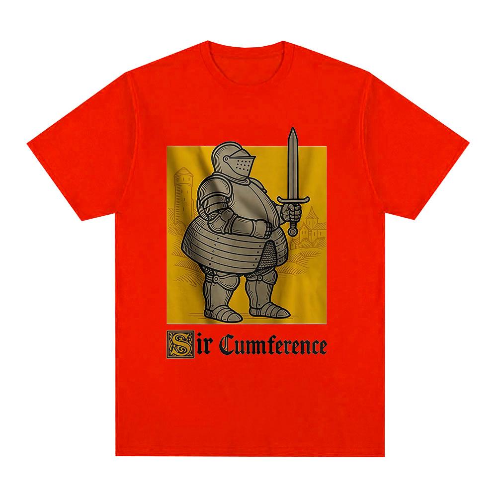 Sir Cumference Funny Knight Meme Graphic Tshirts Unisexs Women Cotton Casual Oversized Short Sleeves T Shirts Fashion Streetwear