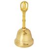 Popolare Campana a Mano in Ottone Puro Campana Buddista Strumento Taoista Feng Shui 4,5 Pollici Sonaglio