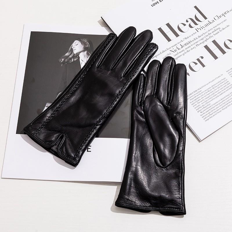 Womens Genuine Leather Gloves Winter Warm Touchscreen Compatible Fashion Outdoor Sport