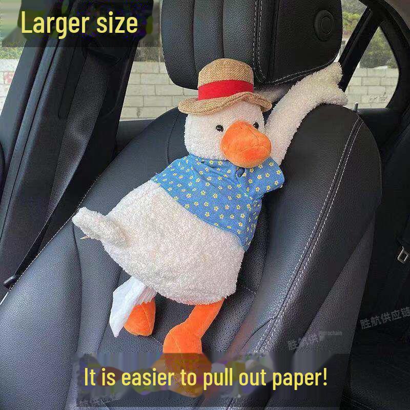Duck Car Tissue Holder - Sun Visor or Armrest Napkin Organizer