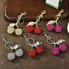 Cherry Keychain Jewelry Gift For Women With Diamond Embellishments For Fashion Accessories
