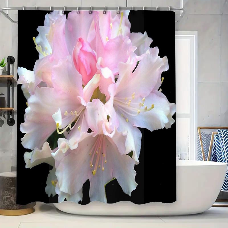 

Floral Shower Curtain Botanical Flower Pattern Bathroom Decor Nature Blossom Backdrop Artistic Washroom Cover Vintage Home Texti W60H190(CM)-1 Pcs