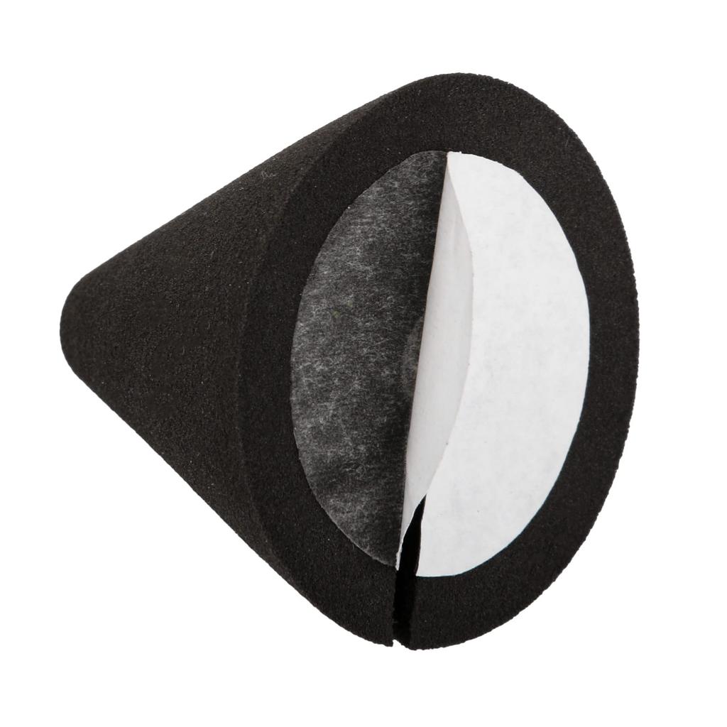 Yibuy 4pcs Electronic Drum Piezo Trigger Foam Cone Replacement 35mm X 37mm Percussion Instrument Accessories Black
