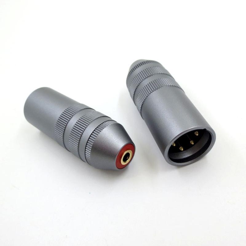 Professional 4-Pin to 2.5mm/3.5mm/4.4mm Female Adapter Precise Gold-Plated Copper Contacts Metal Casing Shells