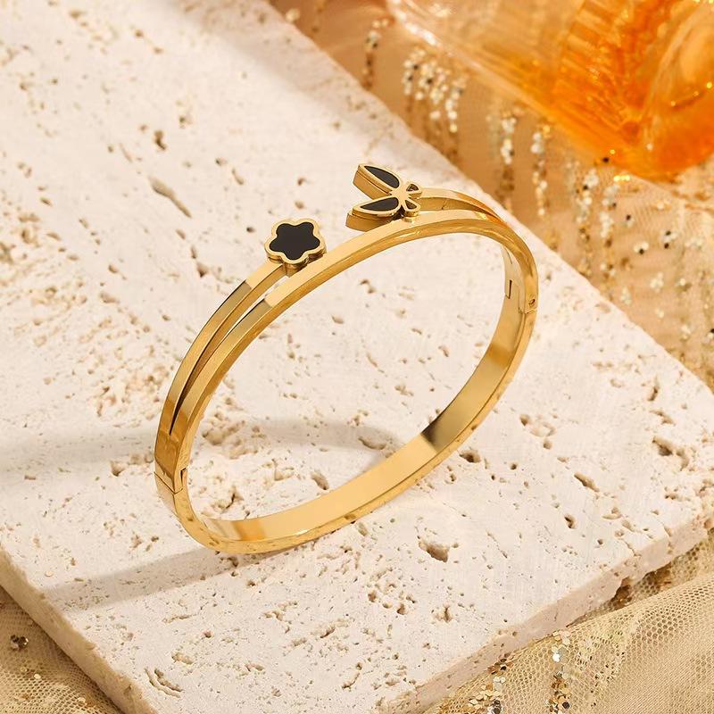 Classic Women s Stainless Steel Fashion Bangle Elegant Bracelet Jewelry 18cm&fashion