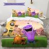Loba and Purple Monster  Pattern Bedding Quilt Set  Home Decoration  Gift (1 * duvet cover + 2 * pillowcase  without core)