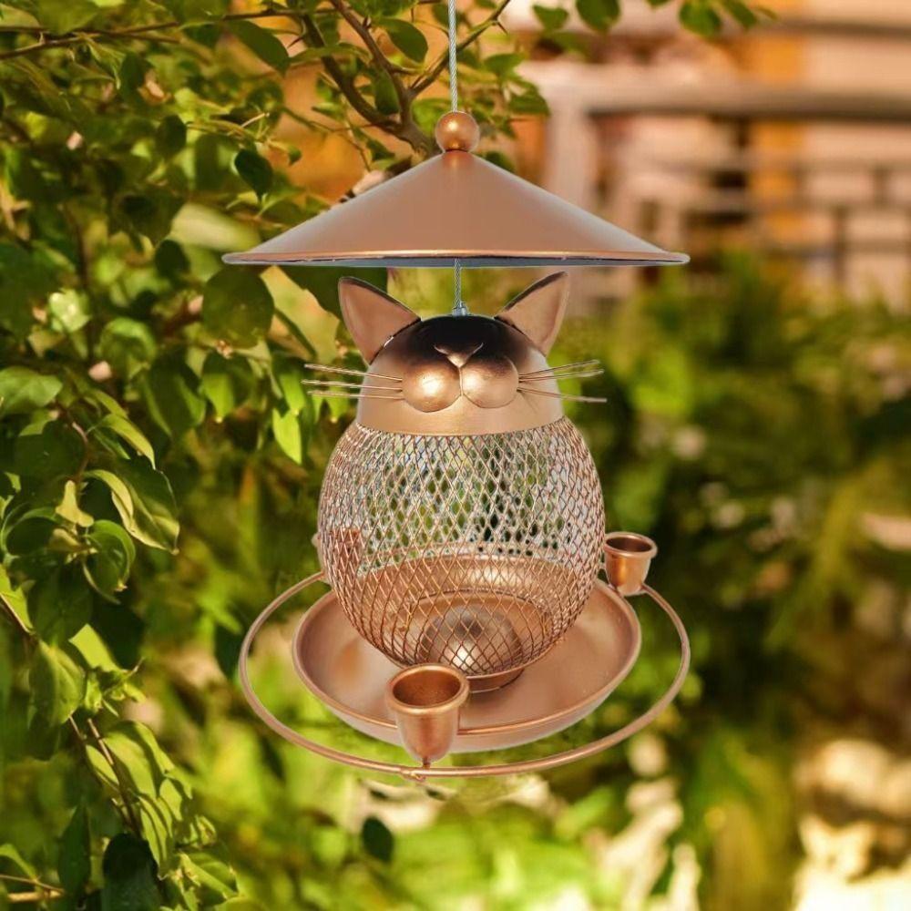 Squirrel-proof Bird Feeder Cute Bird Water Bowl Pet Supplies Parrot Feeding Station  Garden