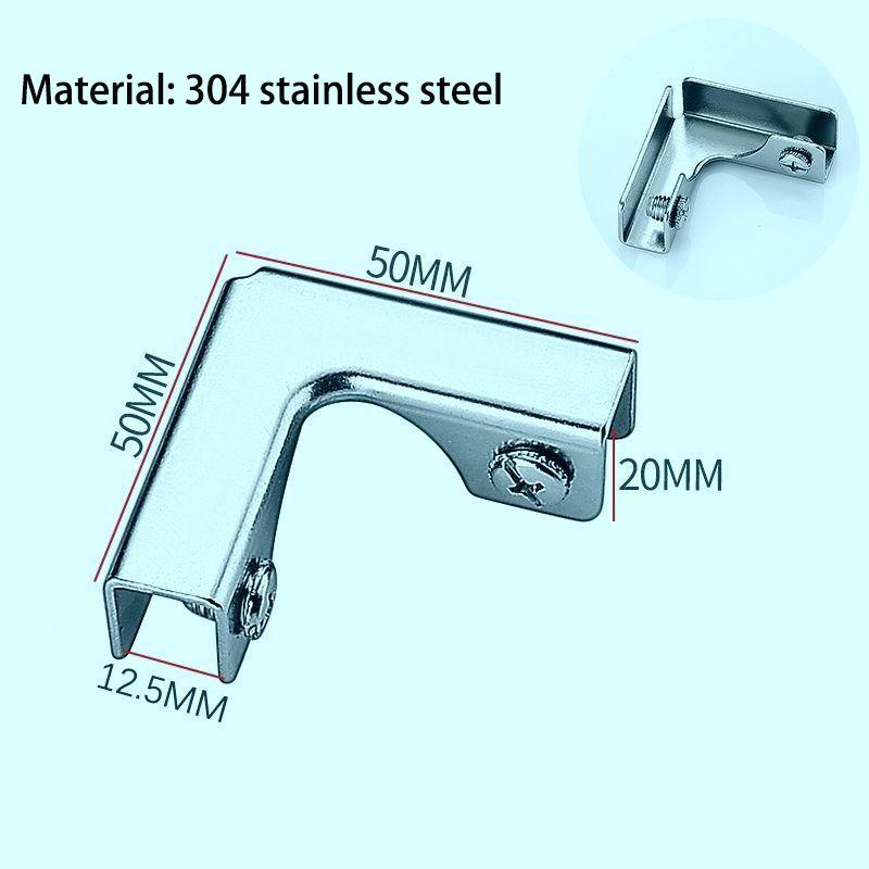 Glasklemmenbeschläge aus Edelstahl 304, rechtwinklige LT-Beschläge, Hardware-Befestigung
