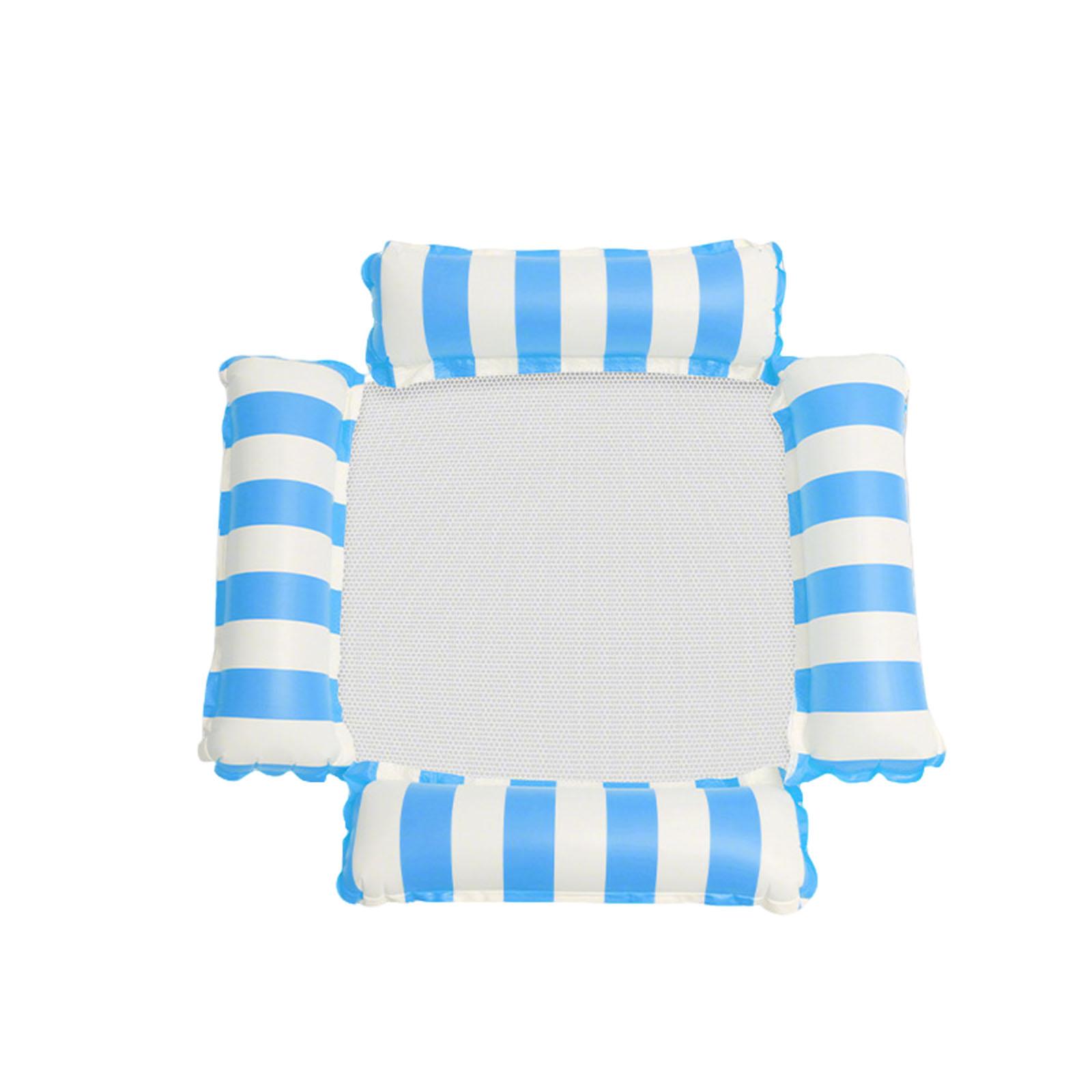 4 Floating Panels With Hollowed-out Ventilation Holes. Swimming Pool Inflatable Float . Foldable Striped Floating Bed. Inflatable Swimming Pool . One Size