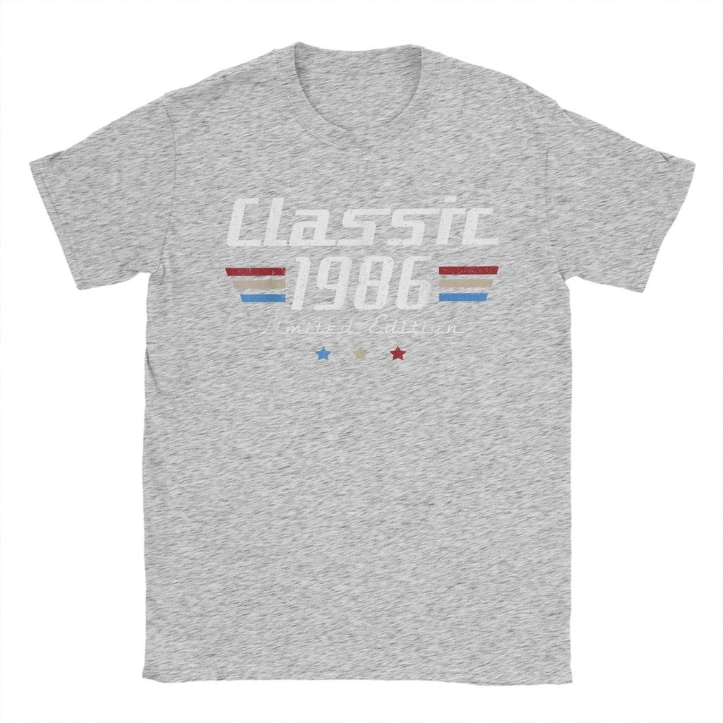 40 Year Old Gifts Vintage Classic 1986 40th Birthday T Shirts Men Cotton Novelty TShirts Round Neck Tee Shirt Clothes Summer