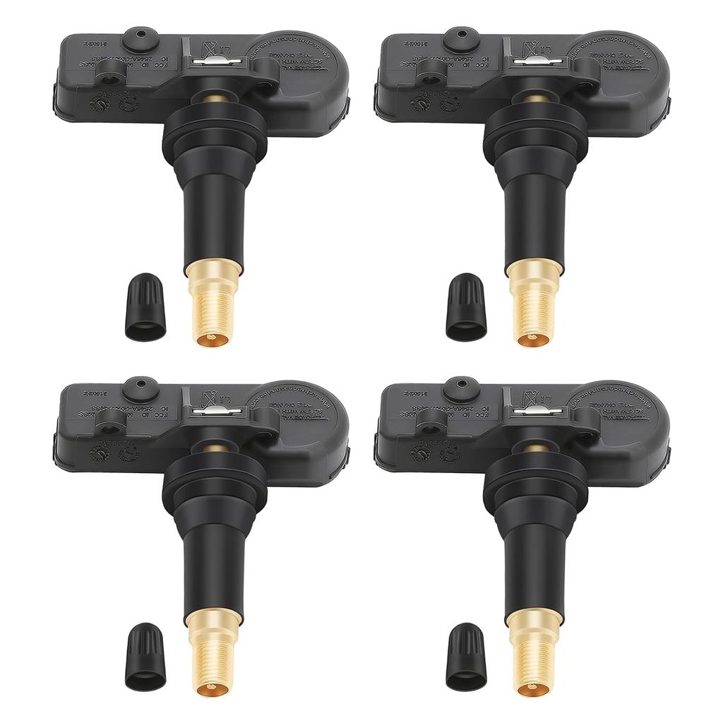 TPMS Sensor GM, 4 Pack 315MHz Tire Pressure Monitoring System Sensor Compatible For Chevy Silverado GMC Cadillac Buick, Replaces# 13586335 13581558