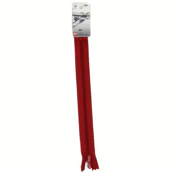 Fermeture Éclair non séparable - Prym - Z51 - 50 cm - Rouge sang - Maille nylon spiralée 4 mm