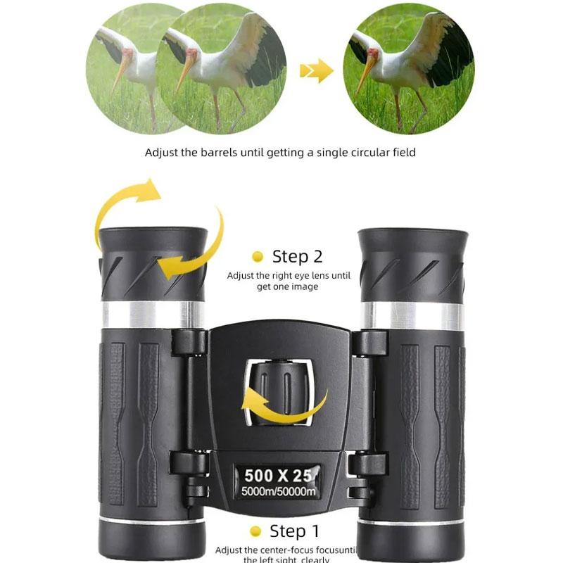 High Power 5000m Long Range Binoculars Compact Straight Telescope Portable Mini Hd Binoculars Lightweight Optical Scope For Outdoor Photography Campin
