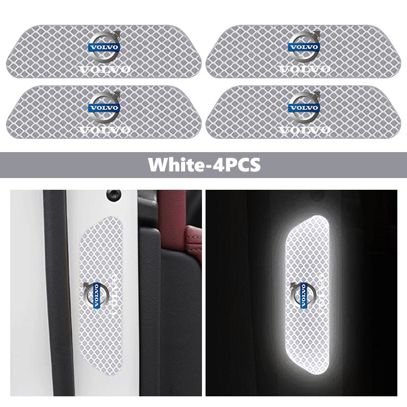 

4pcs Car Reflective Strip Stickers Door Open Warning Safety Tape For Volvo V60 V90 S60 S80 S90 C30 XC40 XC60 XC70 XC90 V40