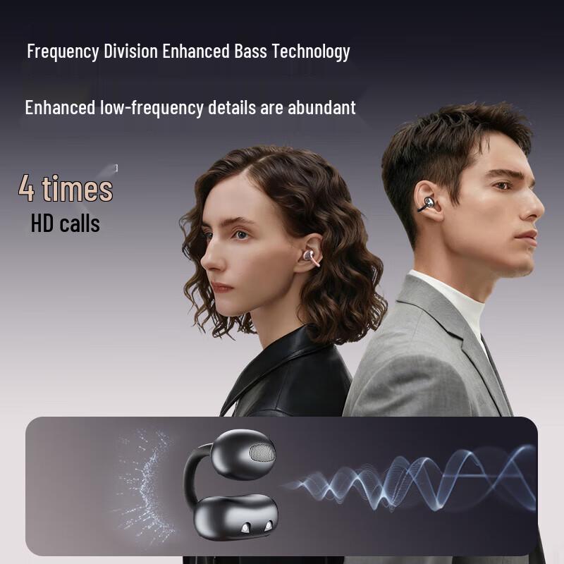 OKSJ Open-Ear Wireless Clip-On Bluetooth Sports Earbuds