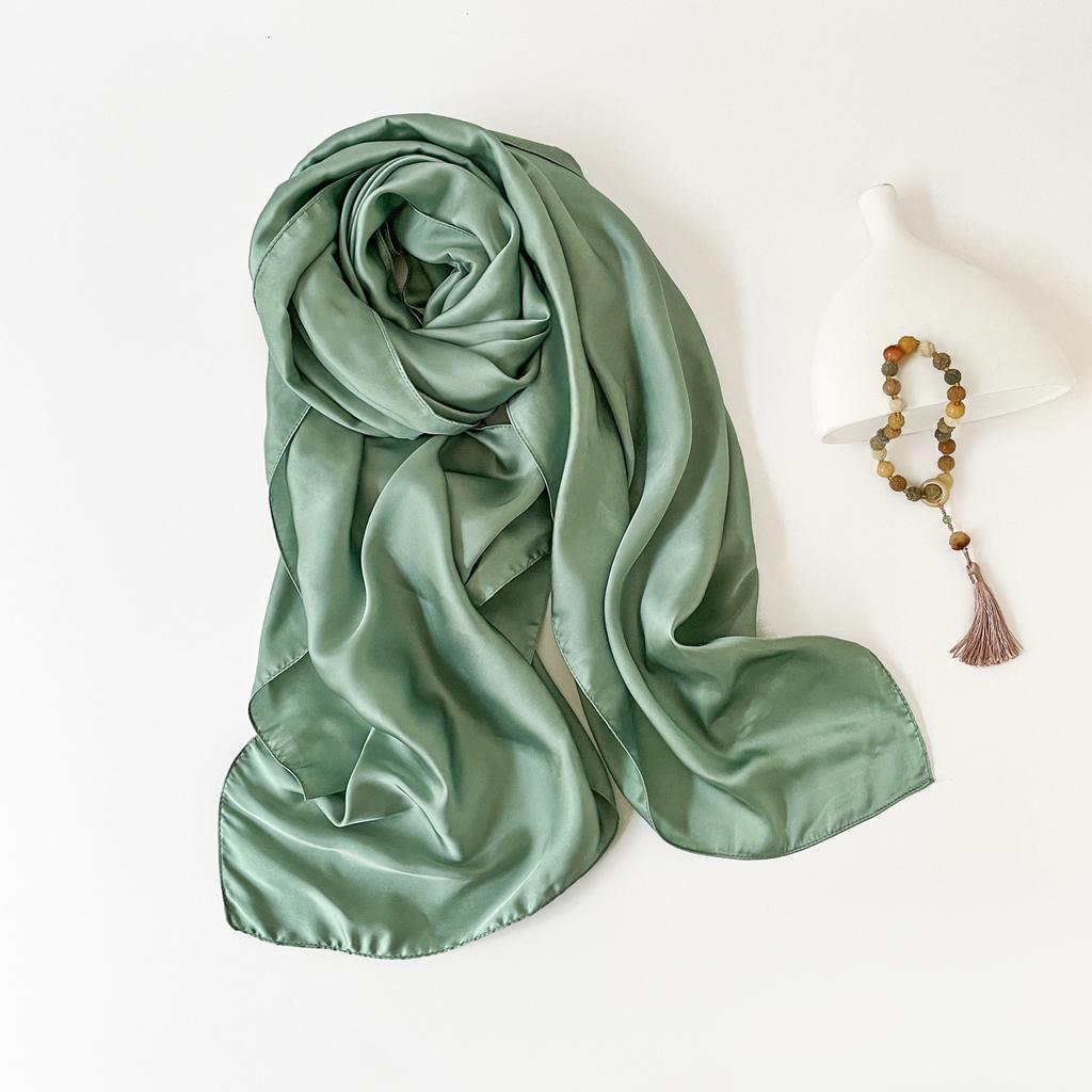 Solid Color Headscarf Long Scarf Women'S Silk Scarf Hot-Selling Scarf Scarf Shawl Multi-Purpose Hijab