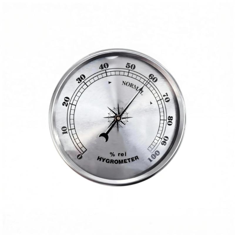 

Small 90mm Silver Analog Gauges Barometric Pressure/Temperature/Moisture Measurement with Metal Border Retro Style