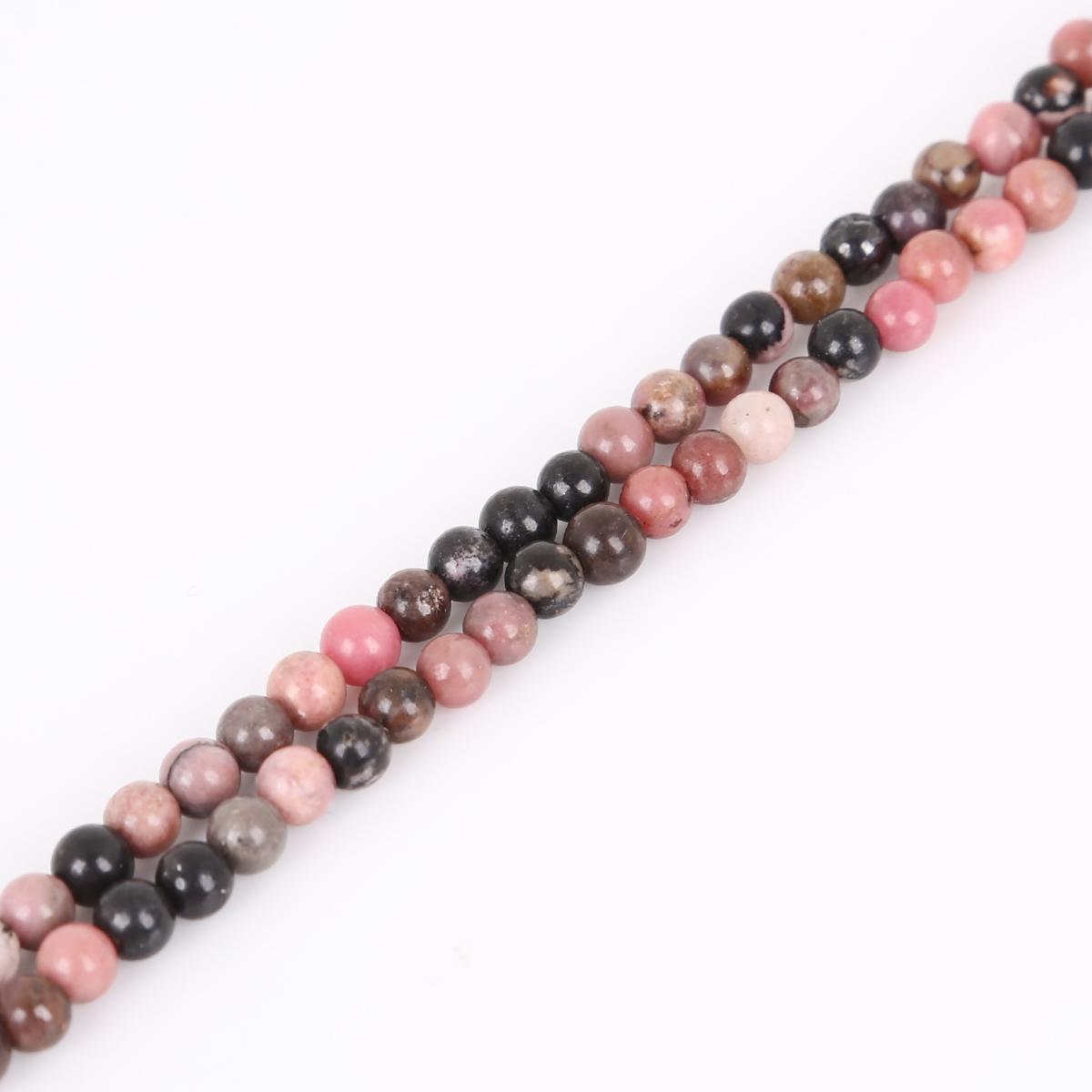 

4-12 мм/32-93 шт. Натуральні круглі чорні смужки з родохрозитового каменю для виготовлення ювелірних виробів своїми руками 4mm 93pcs