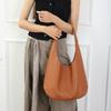 Genuine Leather Hobo Shoulder Bag Women Soft Water Bucket Tote Large Capacity Casual Style Magnetic