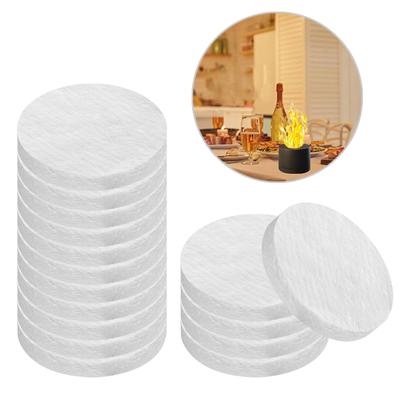 20pcs Heat Resistant Ceramic Wool Round Ceramic Wool for Bioethanol Fireplaces Provide Uniform Heat & Cozy Atmosphere