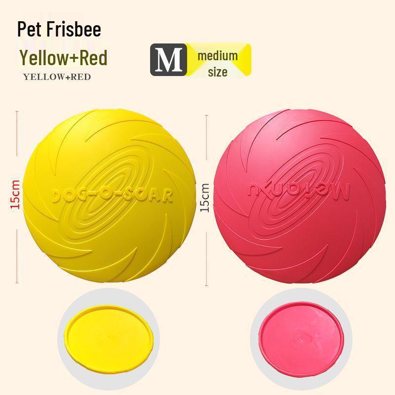 Silicone Bite-Resistant Floating Dog Frisbee Toy for Training Border Collies & Large Dogs