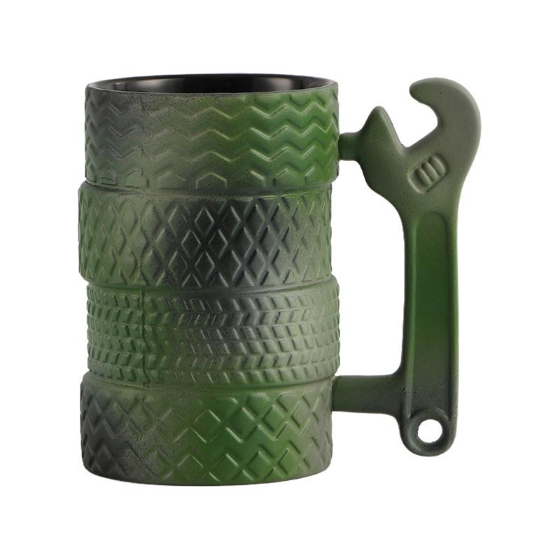 Creative Large Capacity Novelty Ceramic Tire Mug