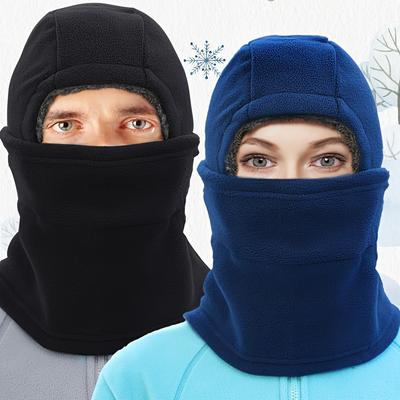 1ks zimná vonkajšia fleecová čiapka, zahustená športová lyžiarska čiapka, teplá maska ​​na pokrývku hlavy, cyklistická čiapka odolná voči vetru s chráničom krku, čiapka na ochranu tváre pre unisex