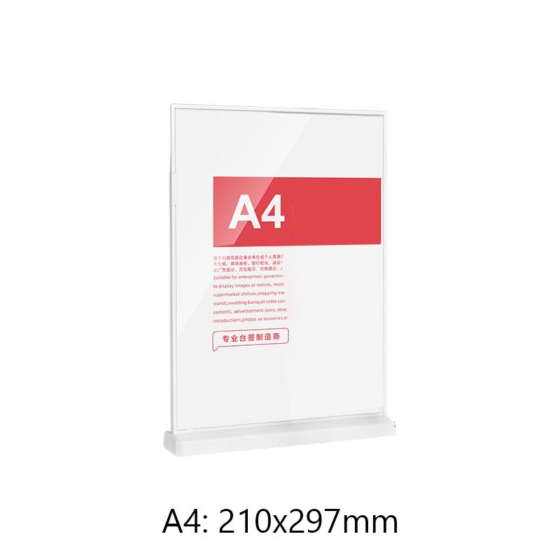 Acrylic Table Card Display Board A4 A5 A6 L-Shaped Table Sign Price Card Billboard Stand Picture Poster Art Display Frame Empty