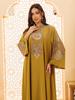 AB430 Women's Embroidered Cord Pullover Dress Robe