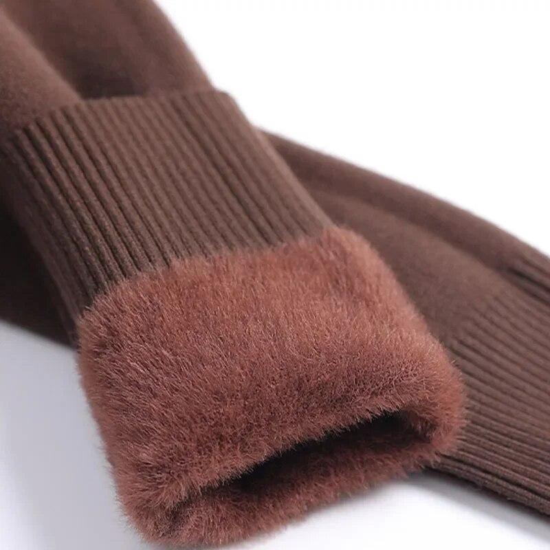 Winter Büro-dame Samt Gestrickte Warme Pullover Casual Lose Langarm Solide Hohe Kragen Pullover Frauen Mode Pullover 29555