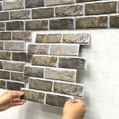 12/20pcs 3D Wall Sticker Marble Pattern PVC Waterproof Self-Adhesive Wall Paper 30x30cm Brick Grain Bathroom Wall Stickers