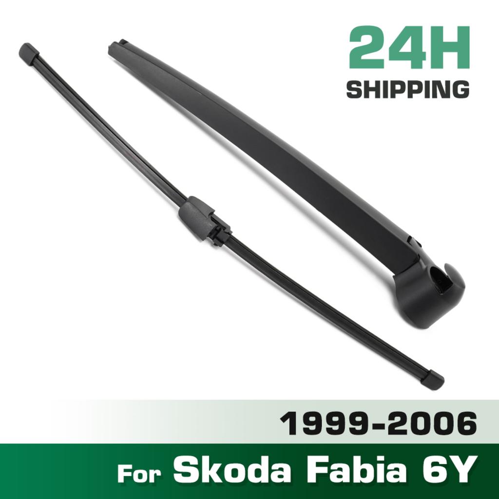 Wiper Rear Wiper Blade & Arm Set Kit For Skoda Fabia 6Y 1999 - 2006 Windshield Windscreen Tailgate Window Car Rain Brush
