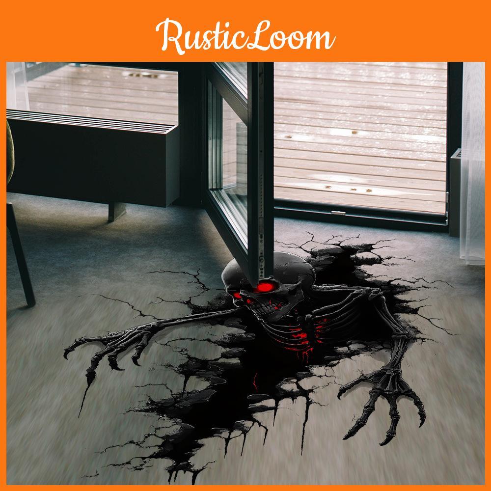 Scary Broken Halloween Wall Skeleton Office Living Room Home Stickers Decor