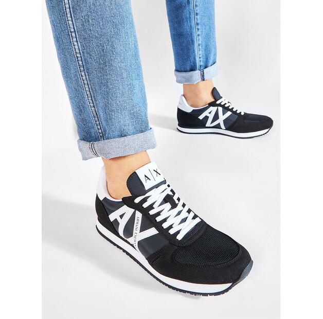 Мужские кроссовки Armani Exchange Xux017 xcc68 k489 чёрные