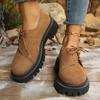Mode Clasic Schnürschuhe Wildlederimitat Runde Pumps Schuhe Damen Vintage Mix Farbe Mittelhoch Einzelne Schuhe Frauen Heißer Verkauf Große Größe Slipper Mujer