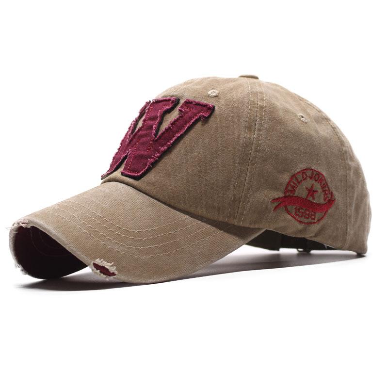 New hip hop trendy baseball cap outdoor men and women, summer sunscreen cap W letter hat old cap