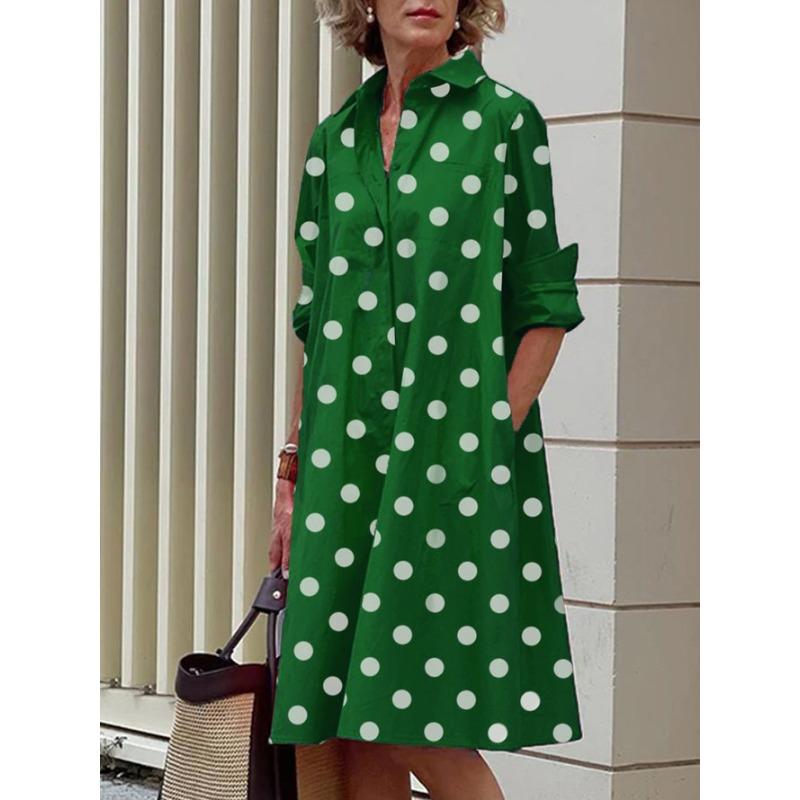 Autumn Minimalist Long Sleeved Mid Length Dresses
