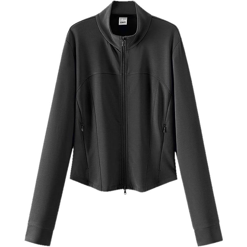 Semir Women s Stand Collar Slim Fit Short Jacket S серый