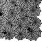 Black Lace Halloween Table Cloth Decoration Cover, Spiderweb Tablecloth for Holiday