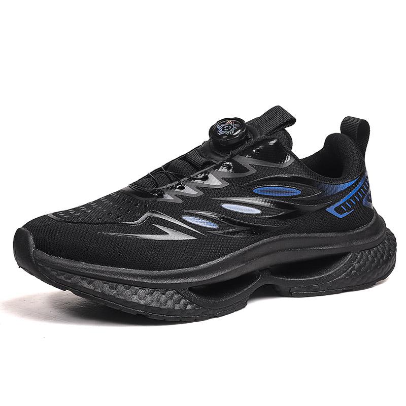 Men's Korean rotating shoelaces casual sneakers Four Season breathable light outdoor running shoes student non-slip sports shoes