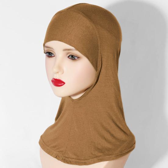 Women Headscarf Hat Solid Color Ethnic Top Hat Comfortable Elastic