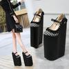 Fashion 30cm Individual Design Sense Buckle Women's Muffin Heel Shoes Sweet Round Head Fashion Shoes European / American Style Sub Shoes