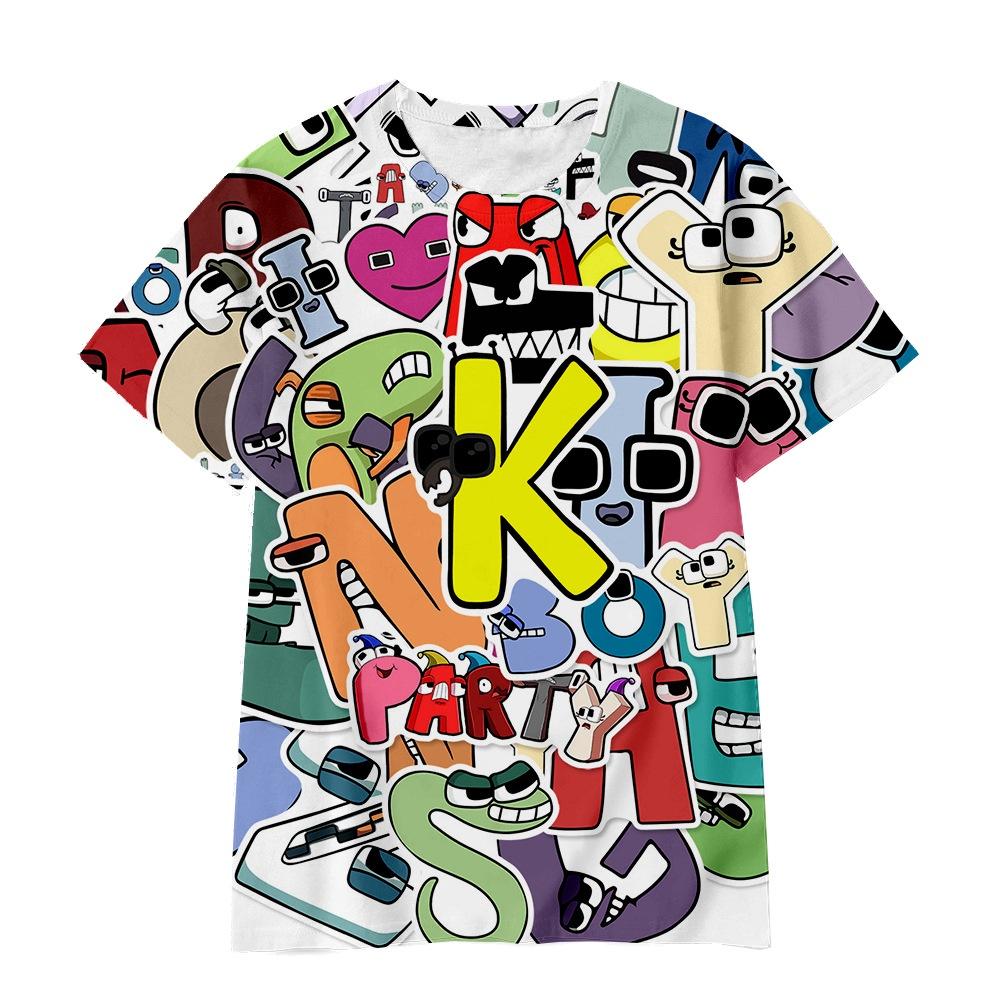 Alphabet Lore Unisex Freizeit-T-Shirt Cosplay-Oberteile Für Kinder