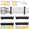 Wall-Mounted Fishing Rod Display Rack for Luya Rods and Nets