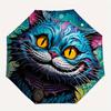 1pc Whimsical Feline Automatic Open 8-Rib Windproof Umbrella, Travel & Commuting, Suitable for All Seasons