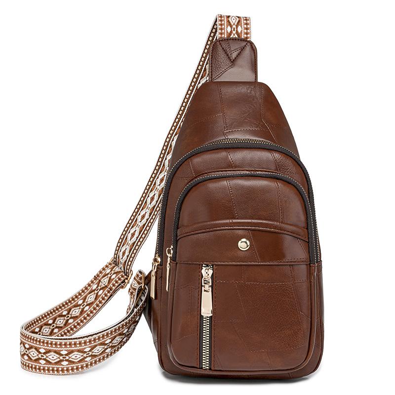 Women's Sling Bag Crossbody Bag Sling Purse Fanny Packs Vegan Leather Chest Bag for Women Shoulder Tote Blet Bag Travel Backpack with Adjustable Strap