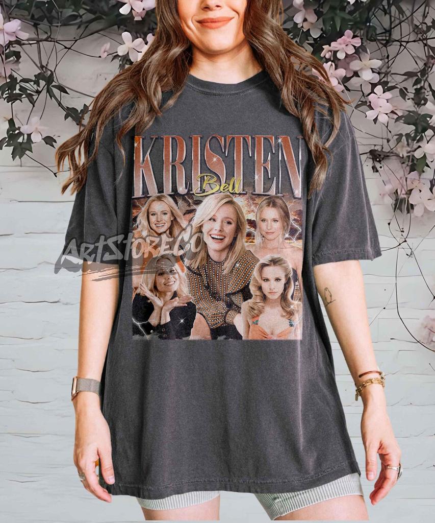 Kristen Bell Retro Collage T-Shirt, Vintage Inspired Graphic Tee