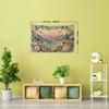 1pc Pastoral Style Floral Deer Landscape Natural Fresh Style Printed Tapestry Wall Hanging, Easy Artistic Bohemian Style Living Room Bedroom Home Deco